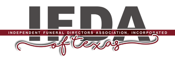 Logo reading “Federal of Texas” with a red banner for the Independent Funeral Directors Association, Incorporated.