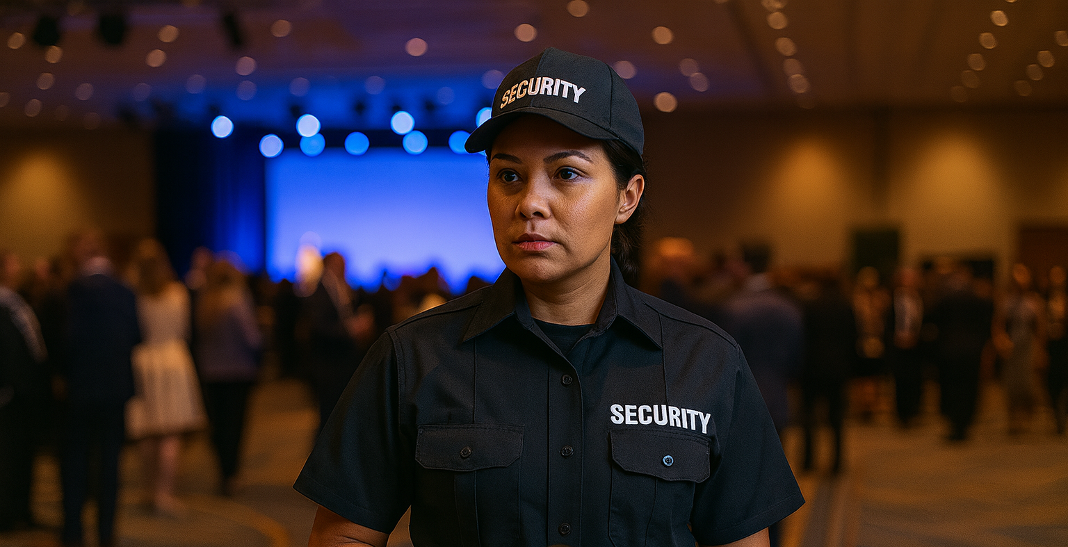 security guard at corporate event