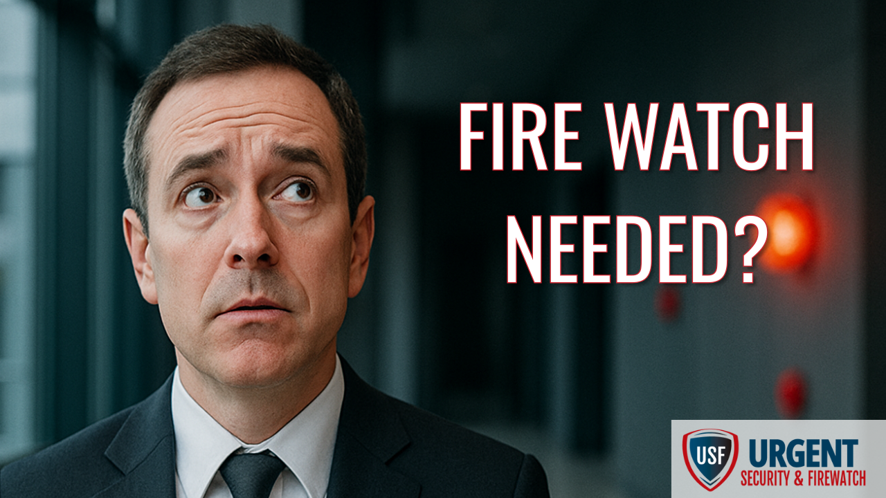 Property manager wondering if their building needs fire watch.
