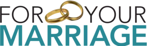 “For Your Marriage” text with two gold wedding rings overlapping the words
