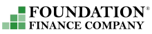 Foundation Finance Company logo in green and black with stacked square icon