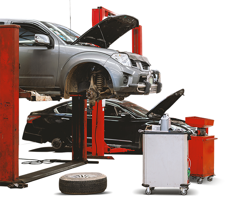 Car on lift service | Clear Lake Auto Service