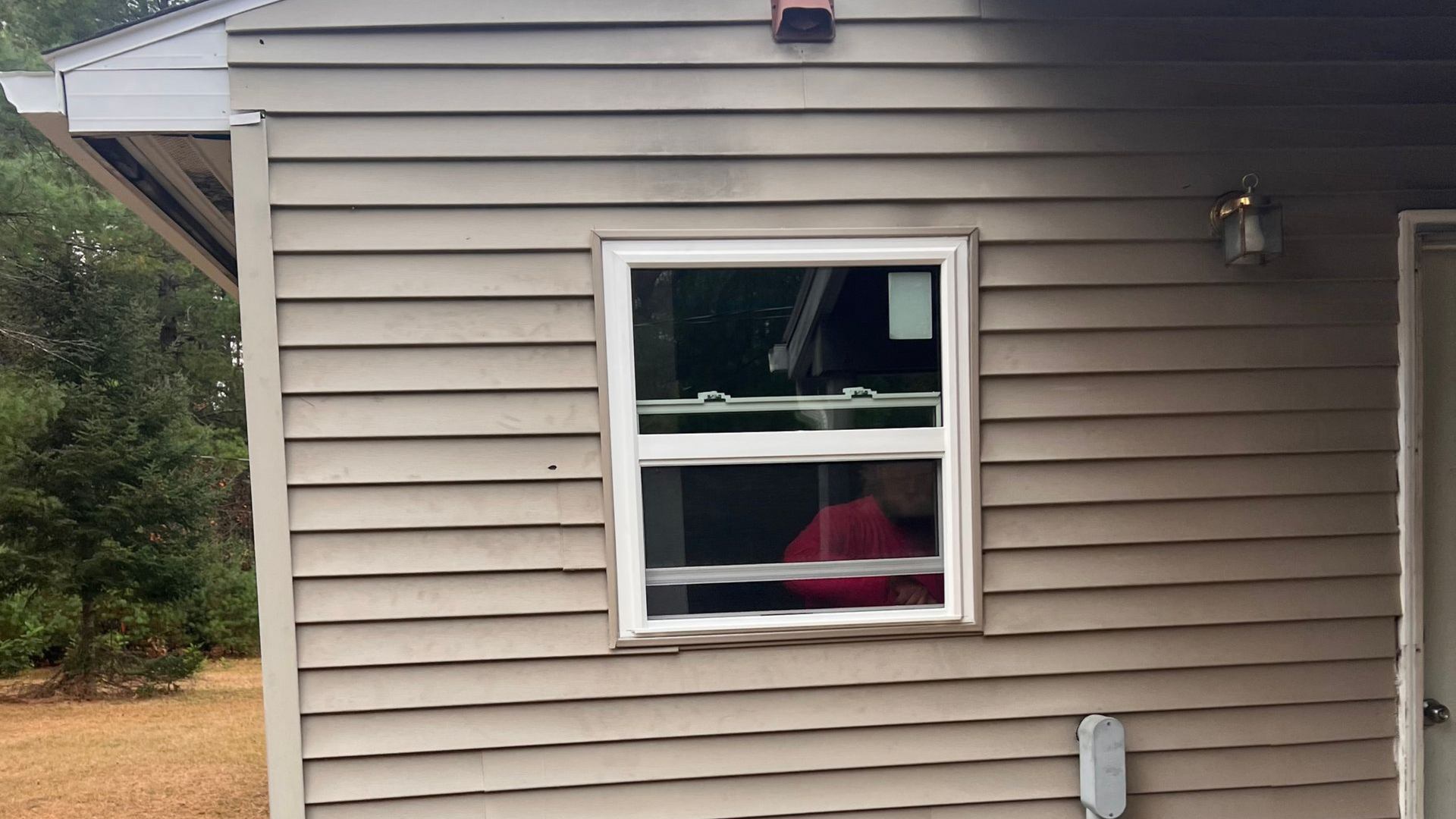 Single window installation on a single-story home in Gaylord, MI
