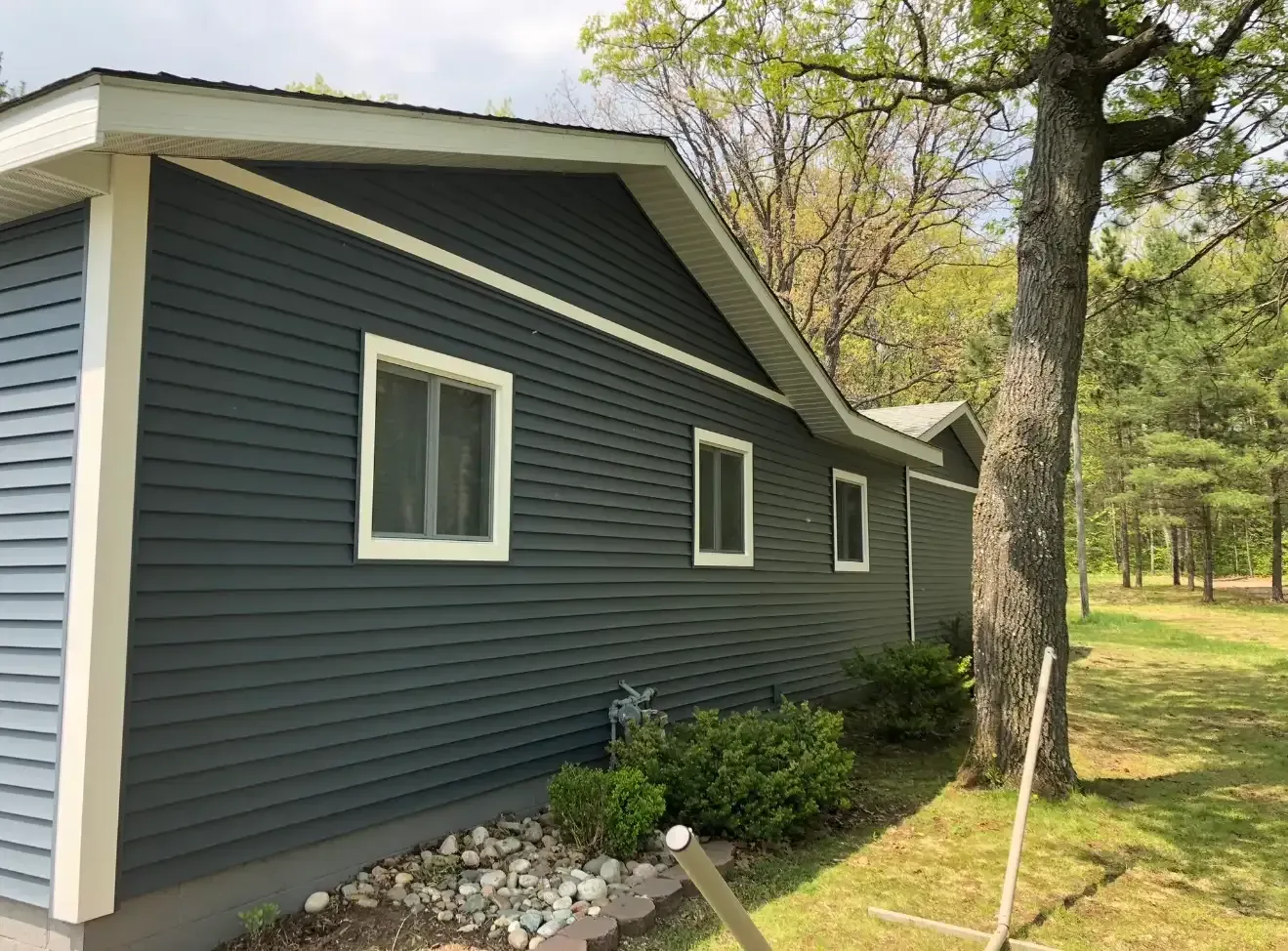 Residential siding installation project complete in Gaylord, MI.