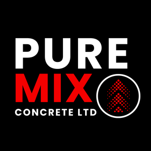 Red & Black PureMix Concrete Logo who supply Ready Mix Concrete in Rossendale, Rochdale, Bury, Oldham & Manchester.