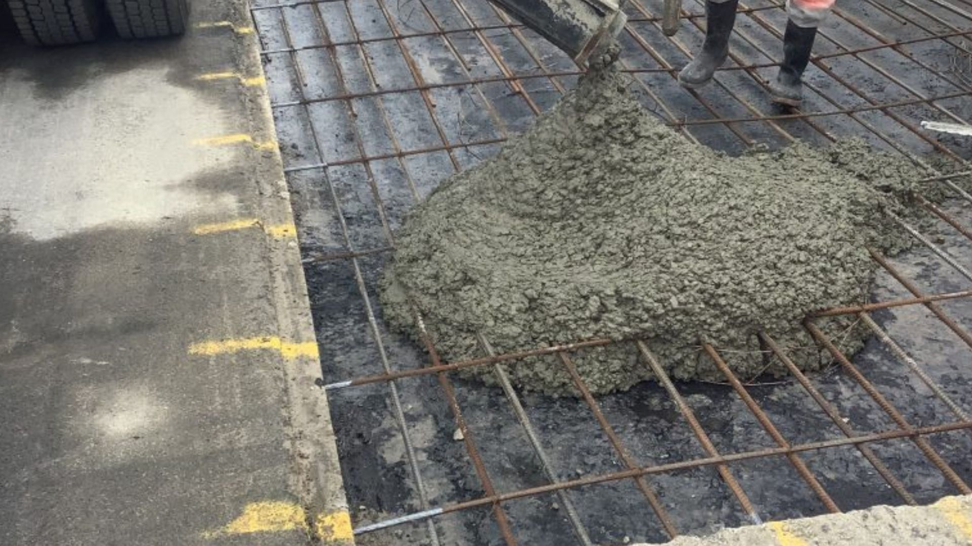 Concrete Road Building in Rochdale with Concrete Supplied by PureMix Ready Mix Concrete, Rochdale