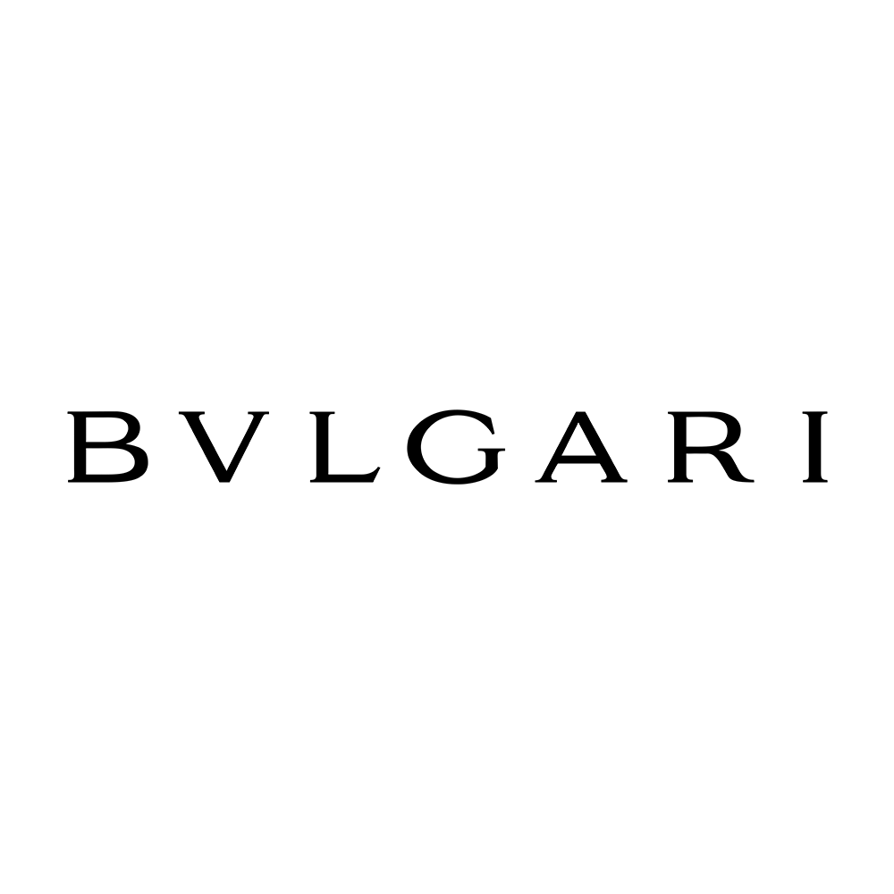 Bulgari logo in black text on white background.