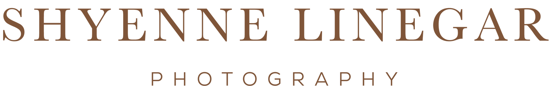 The logo for shyenne linegar photography is shown on a white background