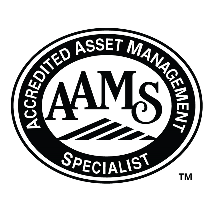 Accredited Asset Management Specialist (AAMS) black-and-white certification logo