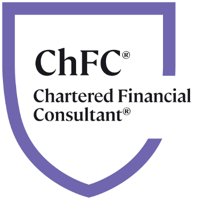Purple shield logo for ChFC, Chartered Financial Consultant®