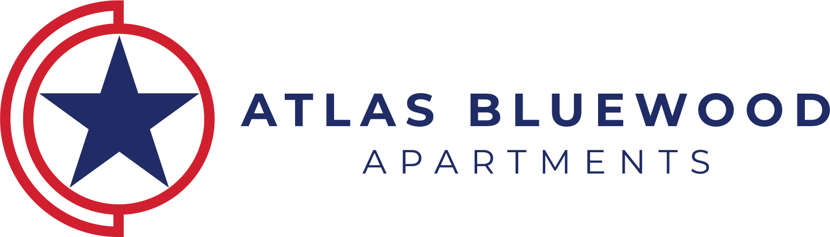 Atlas Bluewood Apartments Logo.