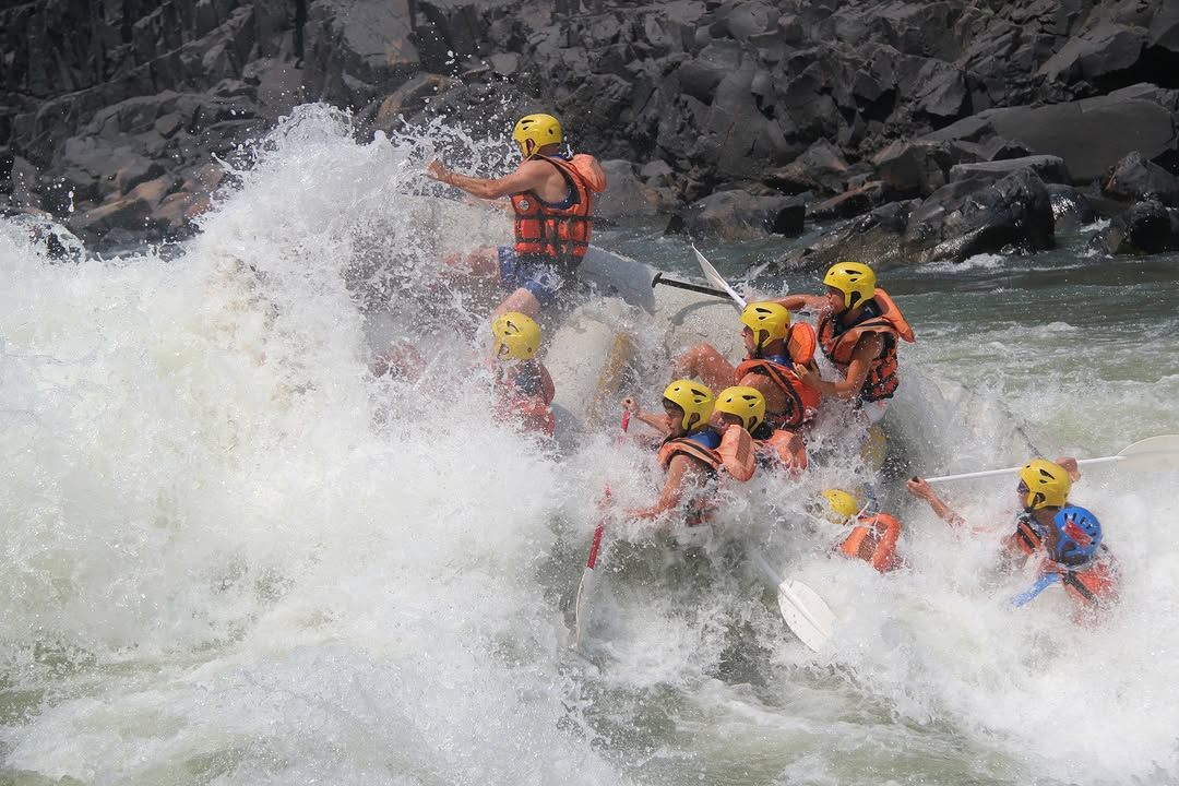 Rafting on the Zambezi river