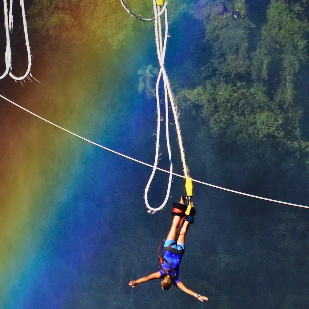Bunjee jumping at the Zambezi river gorge