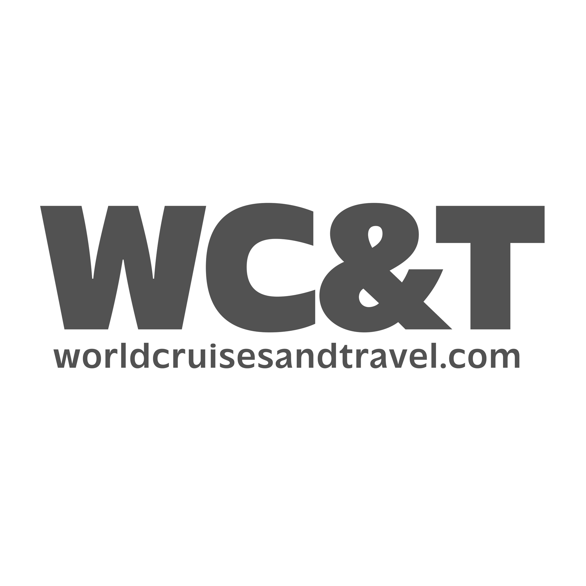 WCT logo with worldcruisesandtravel.com text in gray on white background