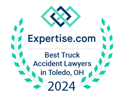 Expertise.com award badge for Best Truck Accident Lawyers in Toledo, OH, 2024