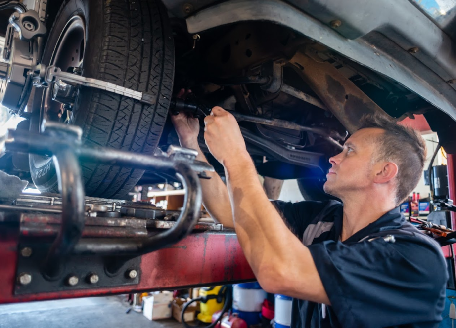 A mechanic working on a vehicle at our repair shop | Vander Wal's Garage Inc