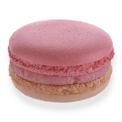 Image macaron pêche de vigne & rose