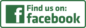 Green Facebook icon with white