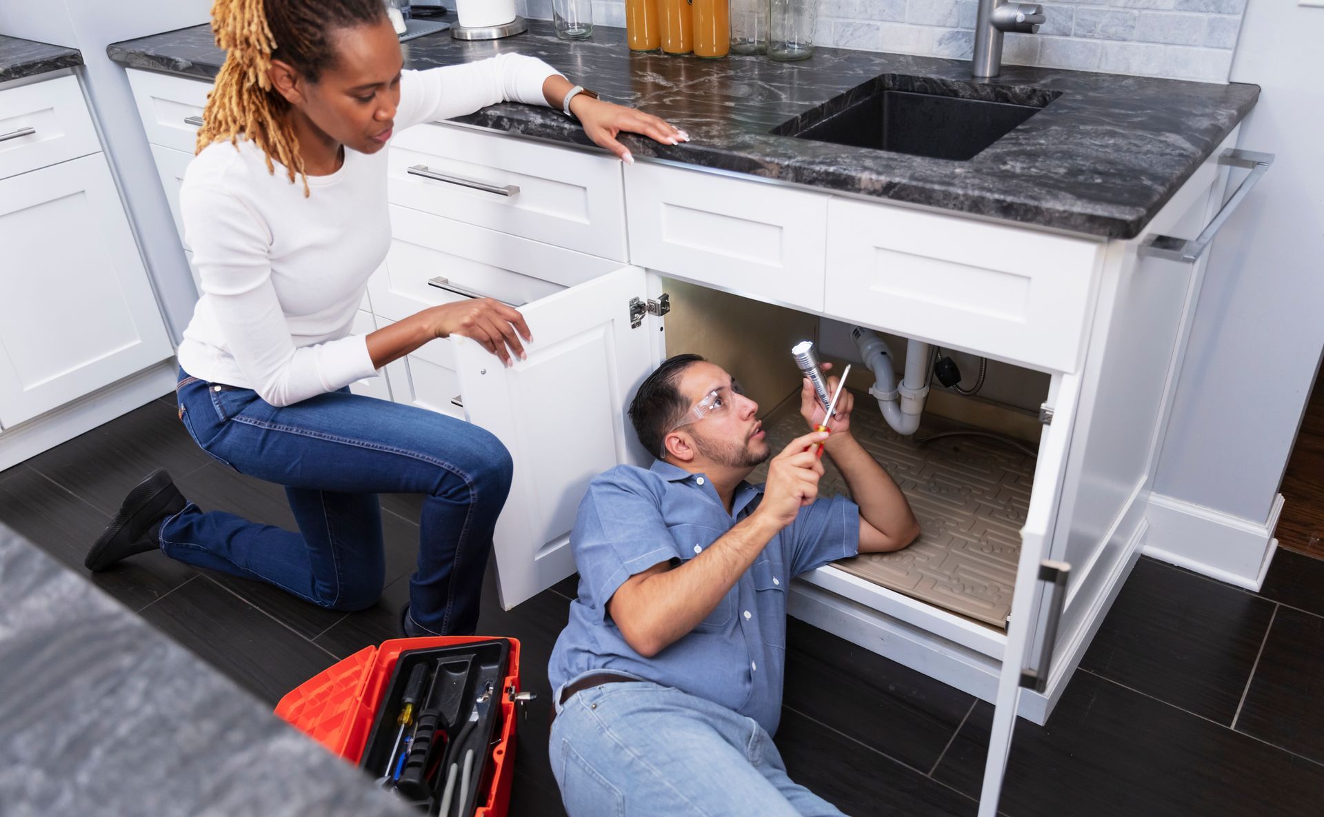 Plumber Holding Wrench — Conway, SC — Four Star Plumbing & Air Conditioning