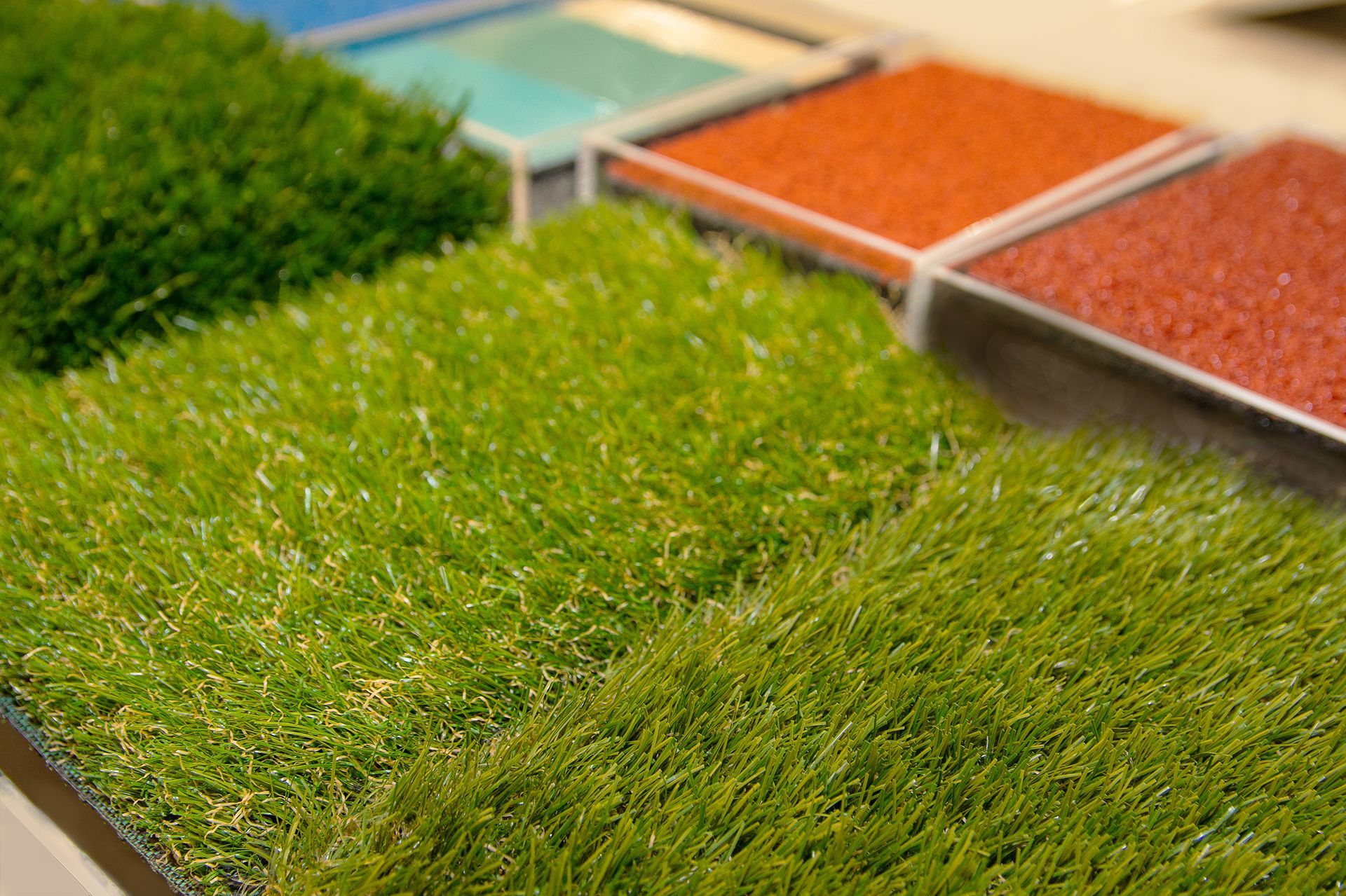 Side-by-side turf grass samples comparing Bermuda and Zoysia from a Little Rock sod supplier