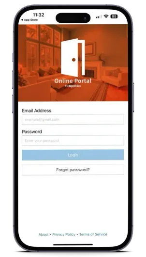 Online Portal app on iPhone