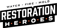 Restoration Heroes logo - Water, Fire, Mold restoration services
