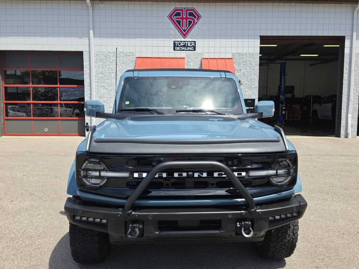 Ford Bronco parked outside Top Tier Detailing in Livonia.