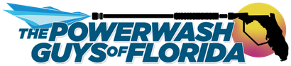A logo for the powerwash guys of florida