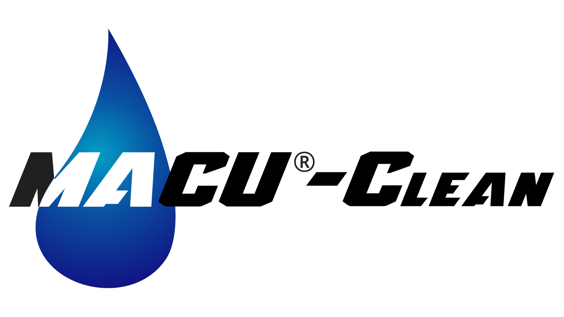 A logo for a company called macu clean