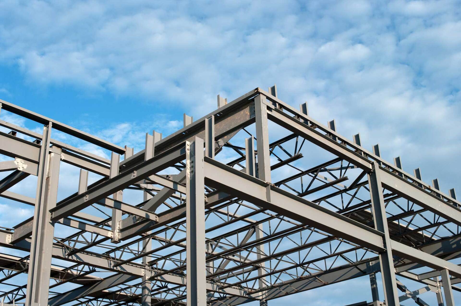 Steel Frame of a New Office Building Under Construction — Weatherford, TX — Phillips Welding Supply