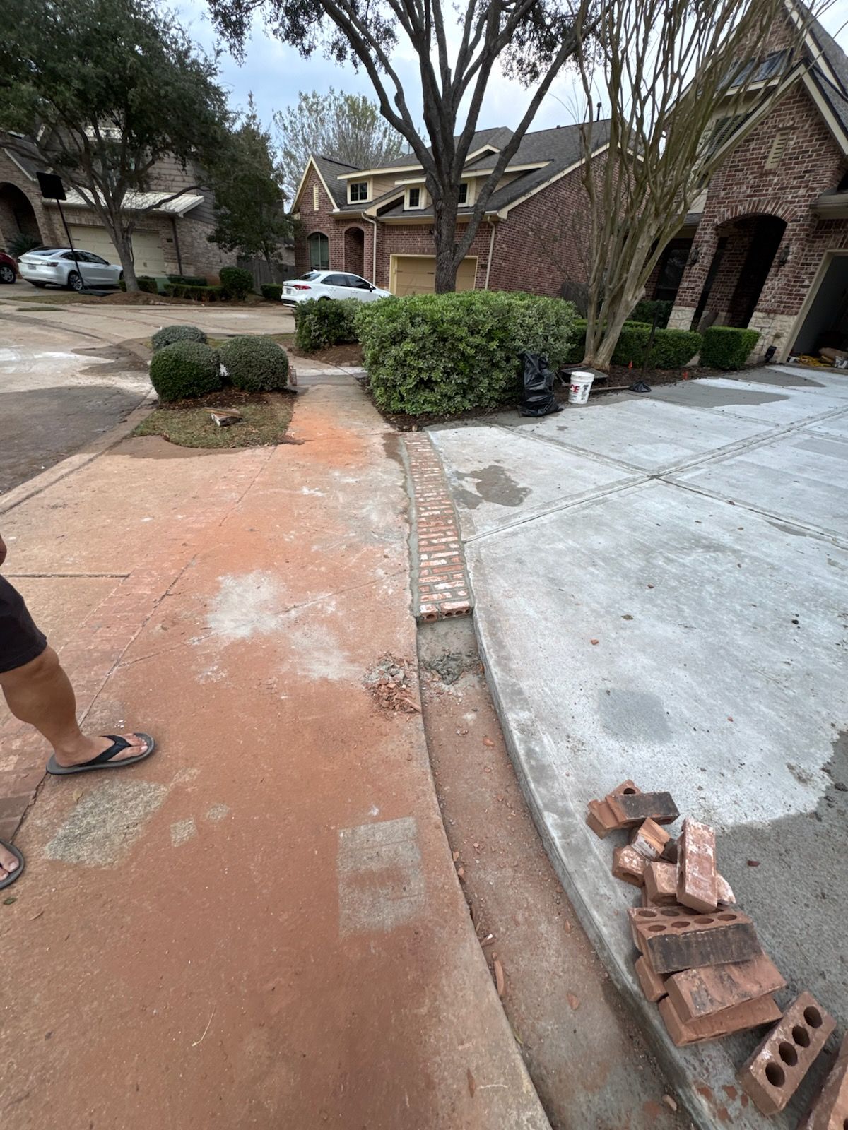 Brick home exterior after foundation repair
