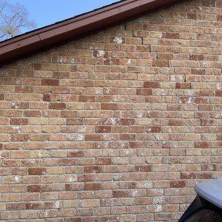 Cracked brick requiring foundation repair