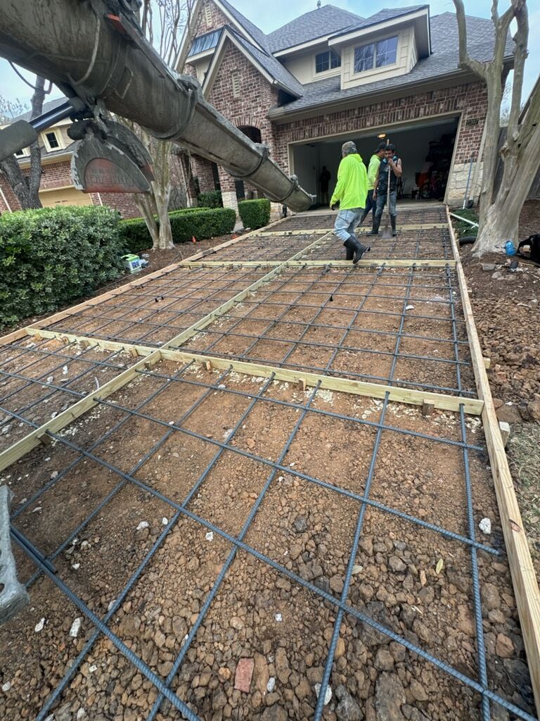 Narrow side yard foundation repair work