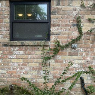 Damaged foundation caused crack in brick wall