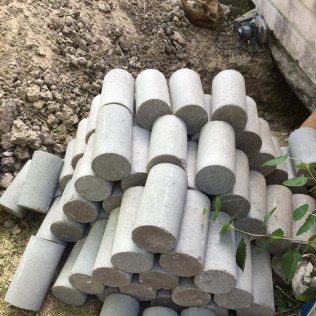 Pile of foundation piers