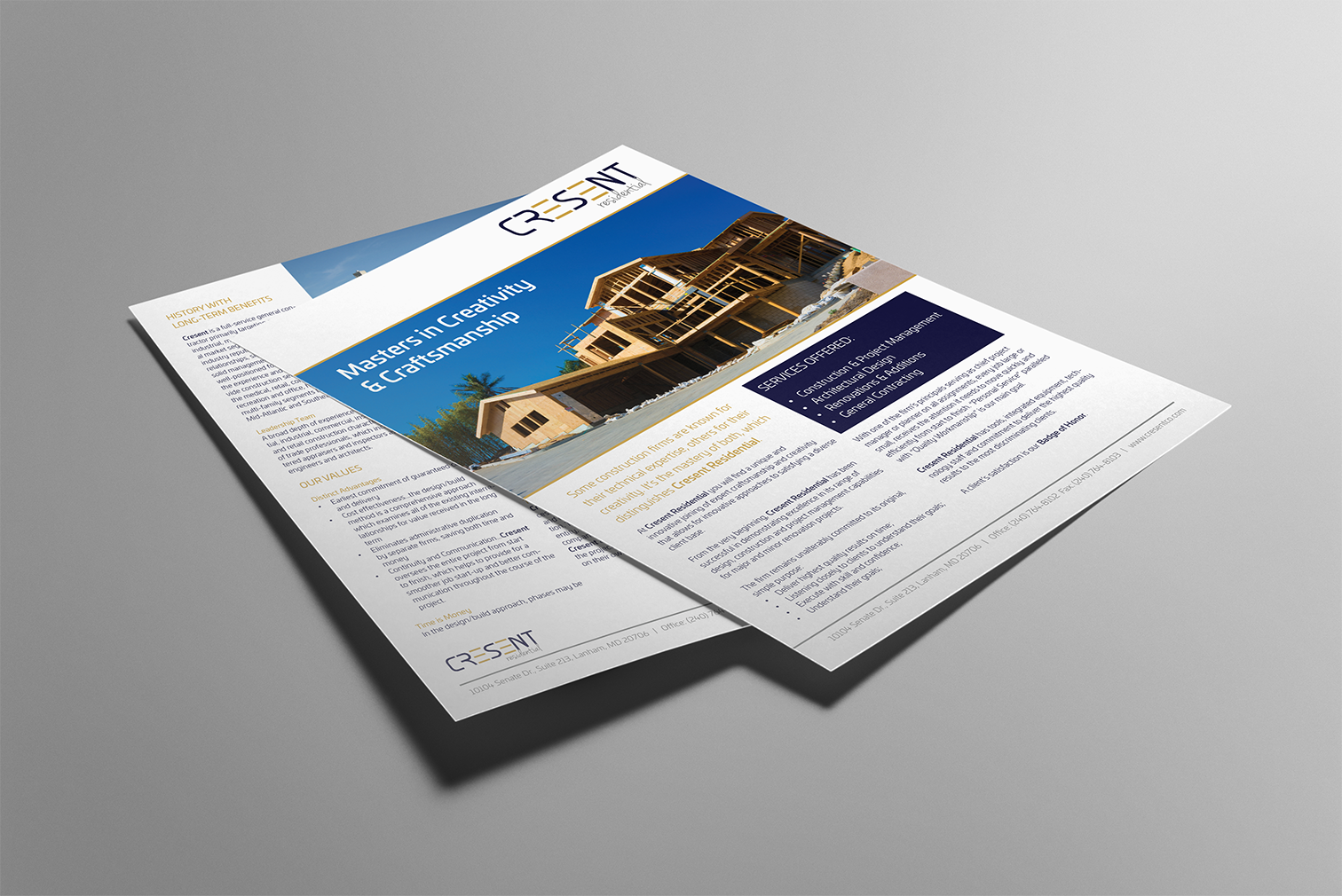 Cresent Construction flyer