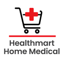 Healthmart Home Medical logo with red cross and shopping cart icon