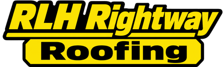Rightway Roofing & Remodeling RLH Rightway Roofing logo in bold black and yellow text on a white background