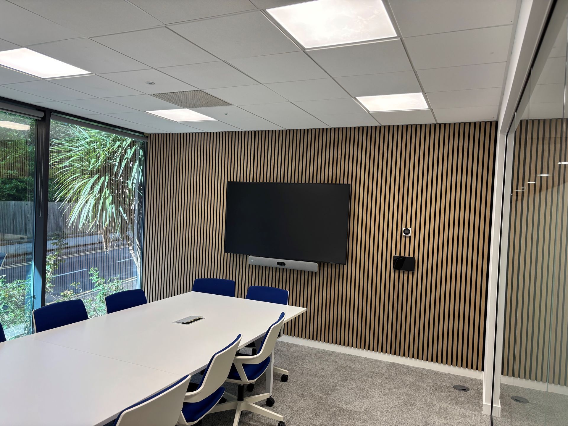 Office acoustic panel installation