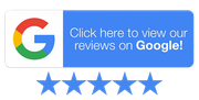 Google reviews button with 5 blue stars: Click here to view our reviews on Google!