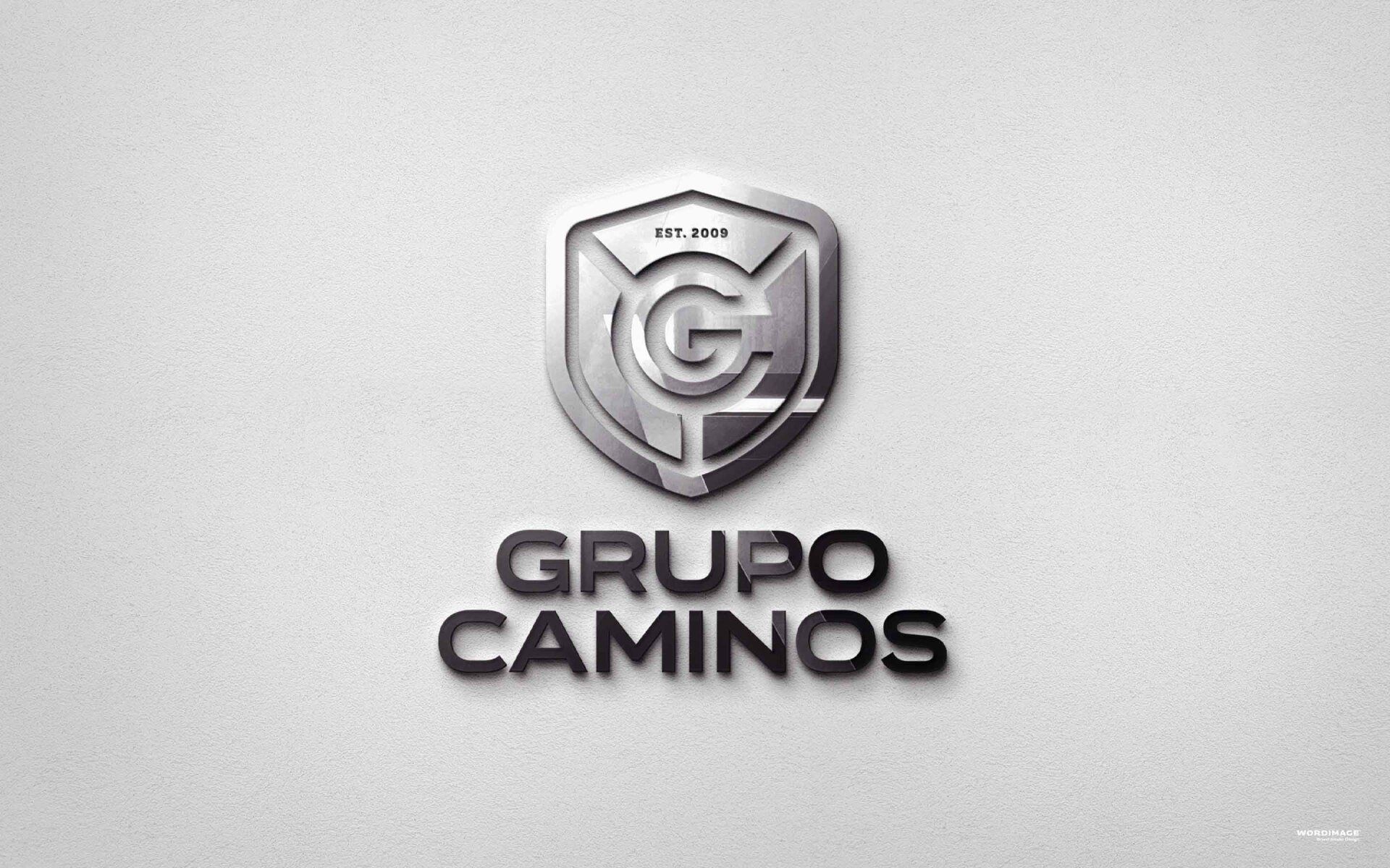 A logo for grupo caminos on a white background