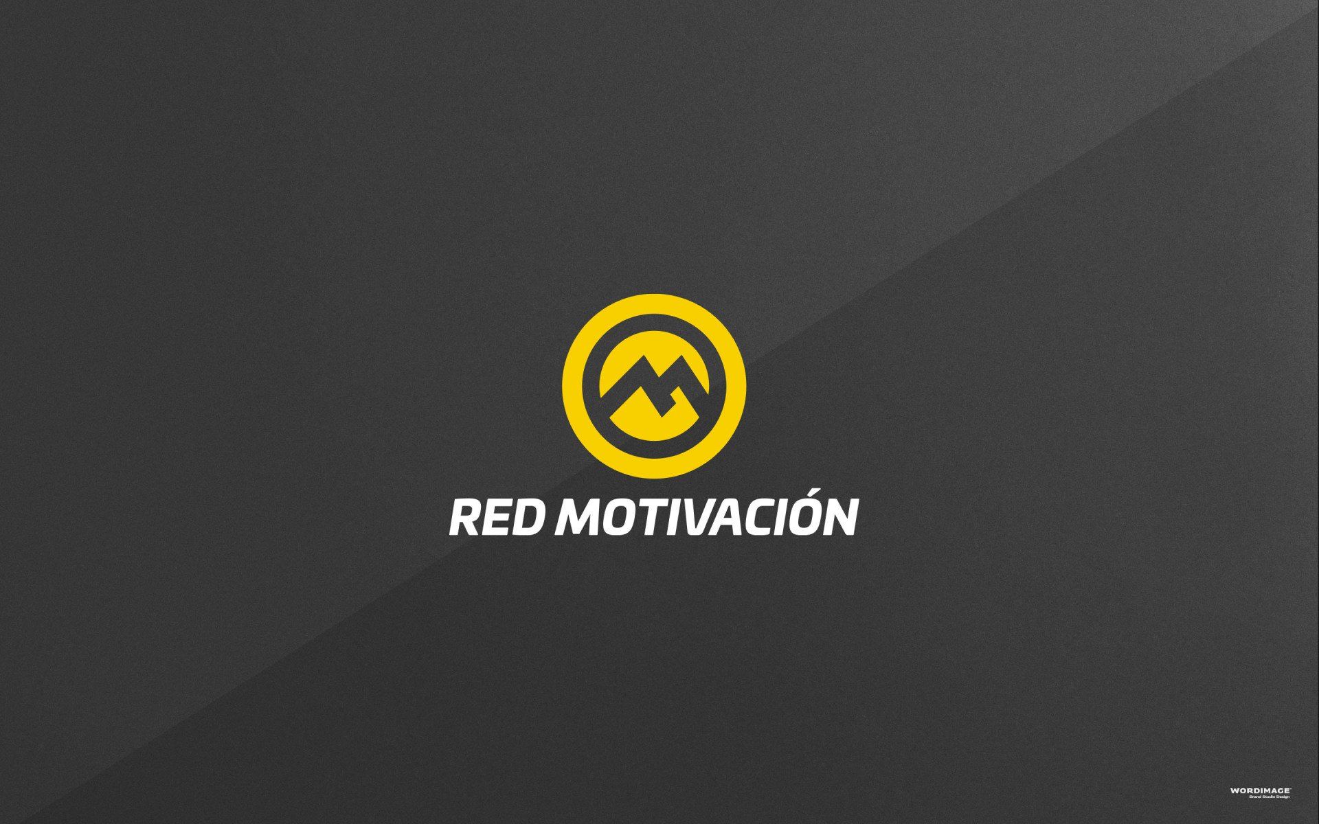 A black background with a yellow logo that says red motivacion