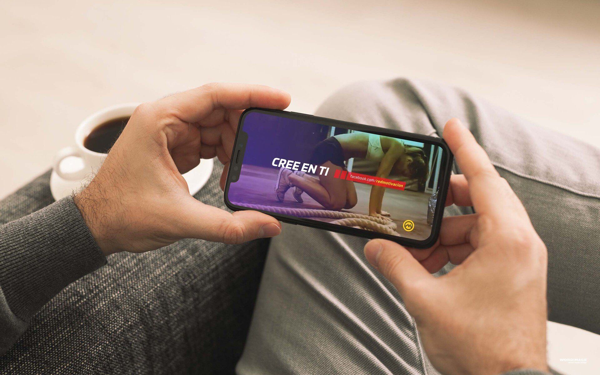 A person is playing a video game on a cell phone.