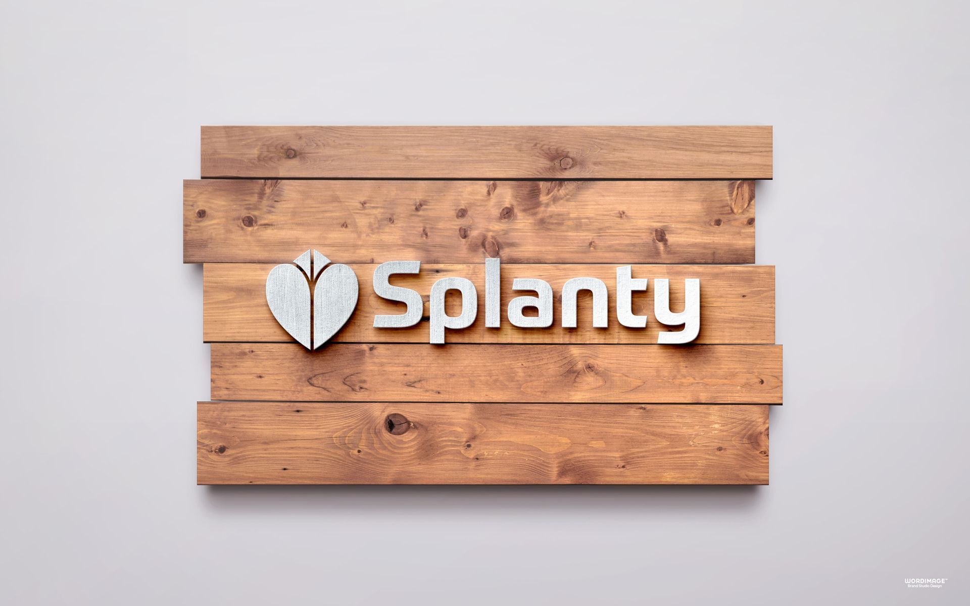 A wooden sign with the word splatty on it