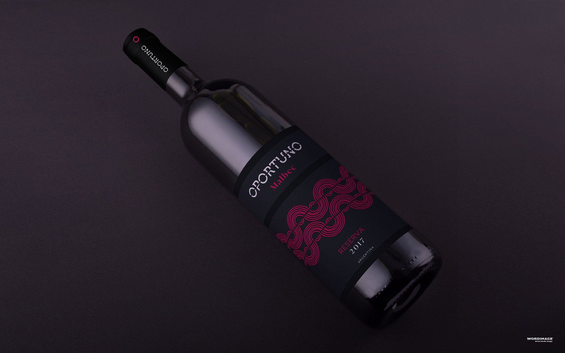 A bottle of fortune wine with a black label