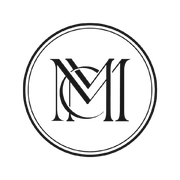 A black and white logo with the letter m in a circle.