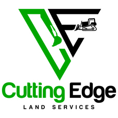Logo for Cutting Edge Land Services, featuring green