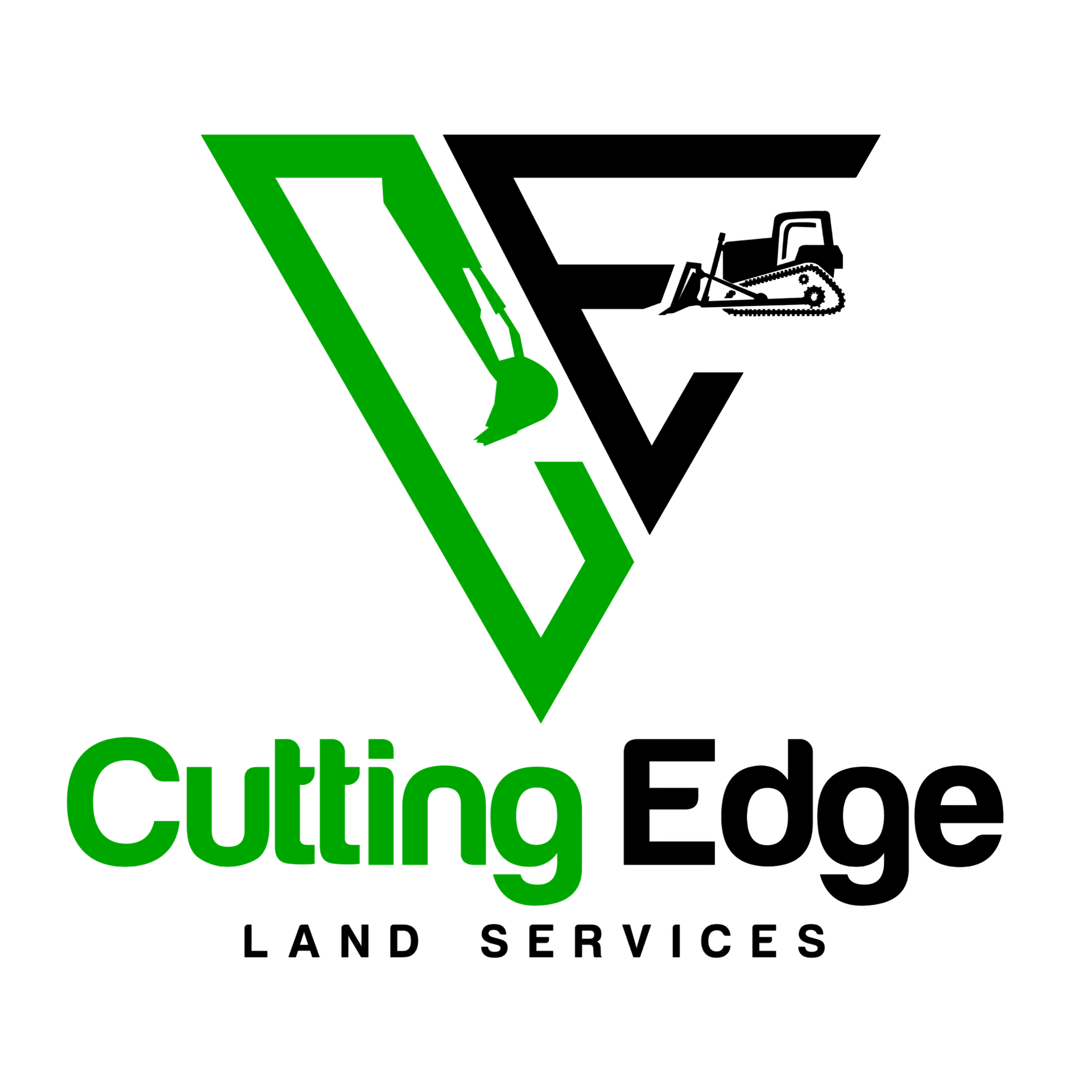 Logo of Cutting Edge Land Services: green