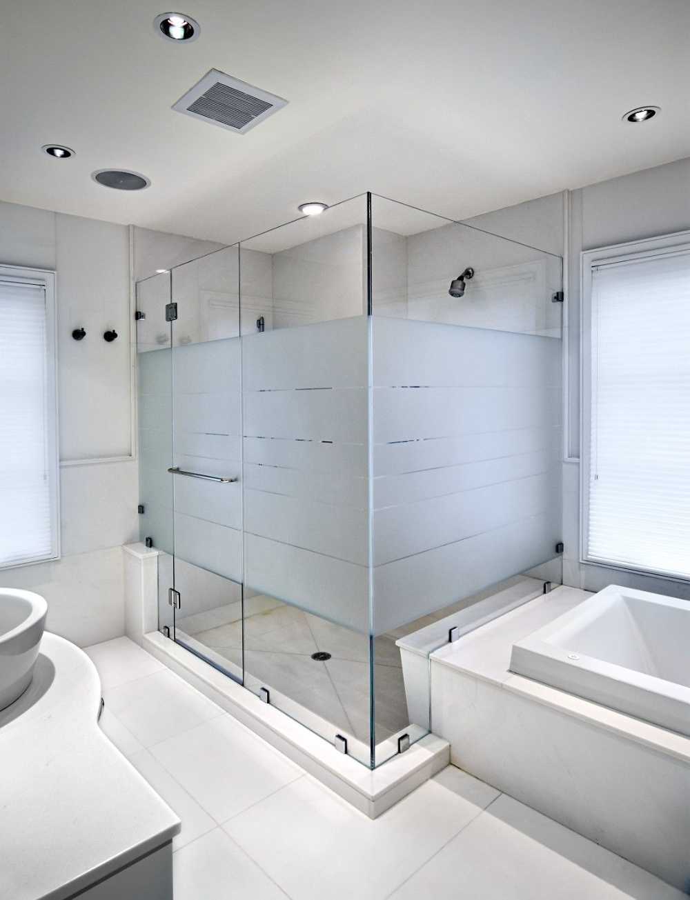 Shower With Frosted Film — Premium Window Films in South Lismore, NSW