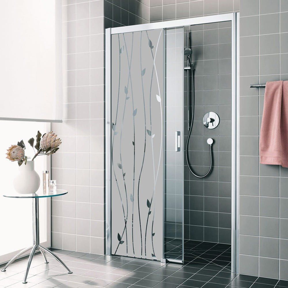 Shower Screen with Film Design — Darkstyle Tinting in South Lismore, NSW